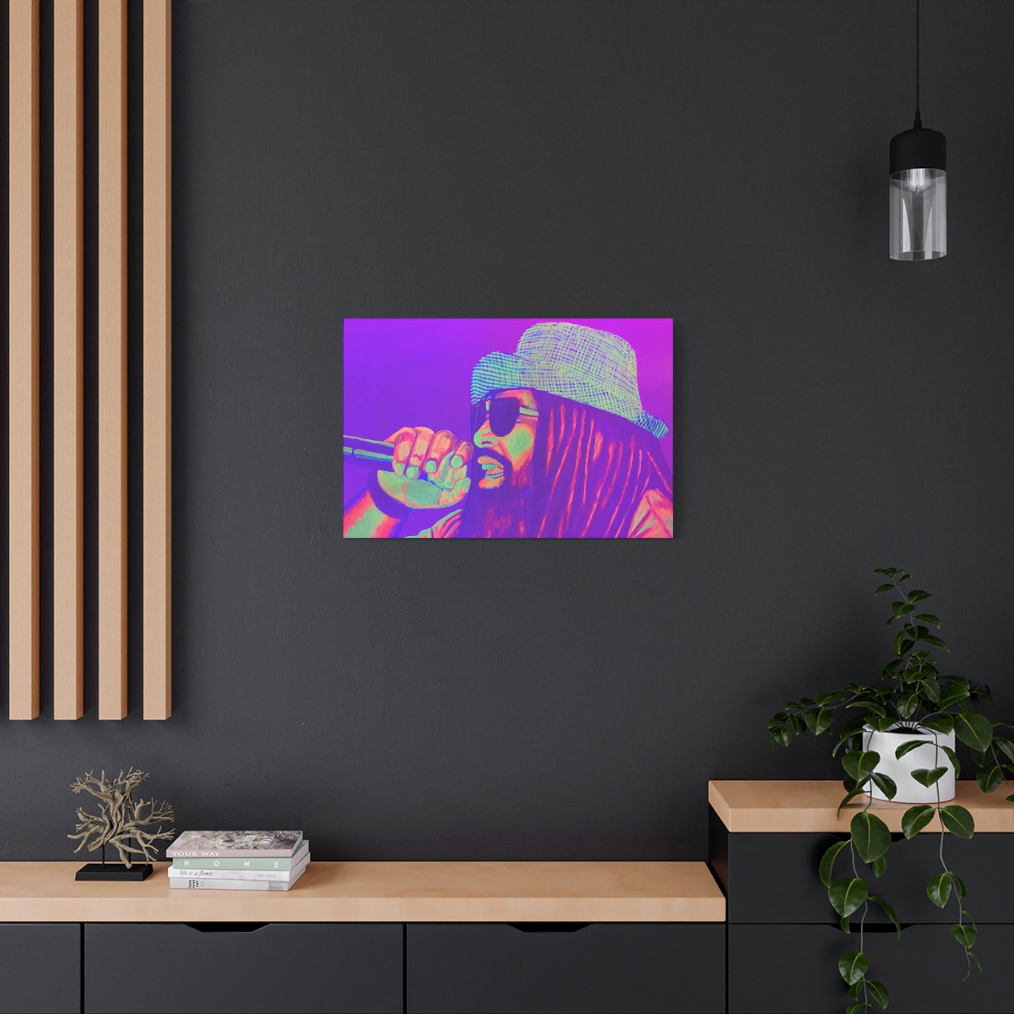 Frank is the Feeling Matte Canvas Art – Stretched Pop Art Music Wall Decor