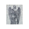 Crushed Velvet Angel Blanket — Gothic Statue Throw for Cozy Home Décor