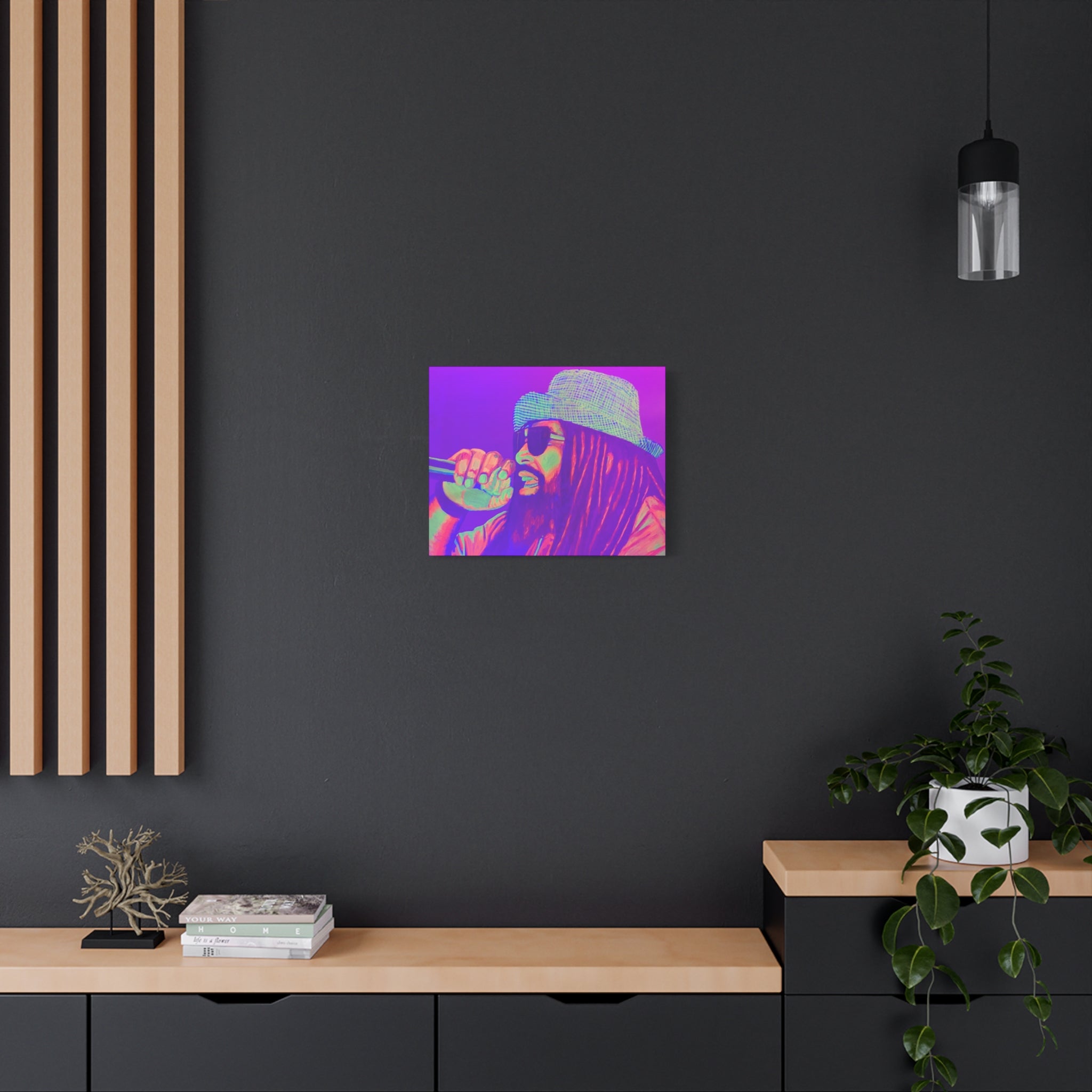 Frank is the Feeling Matte Canvas Art – Stretched Pop Art Music Wall Decor