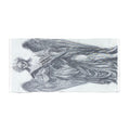 Angel Statue Beach Towel — Vintage Gothic Angel Illustration Beach Towel