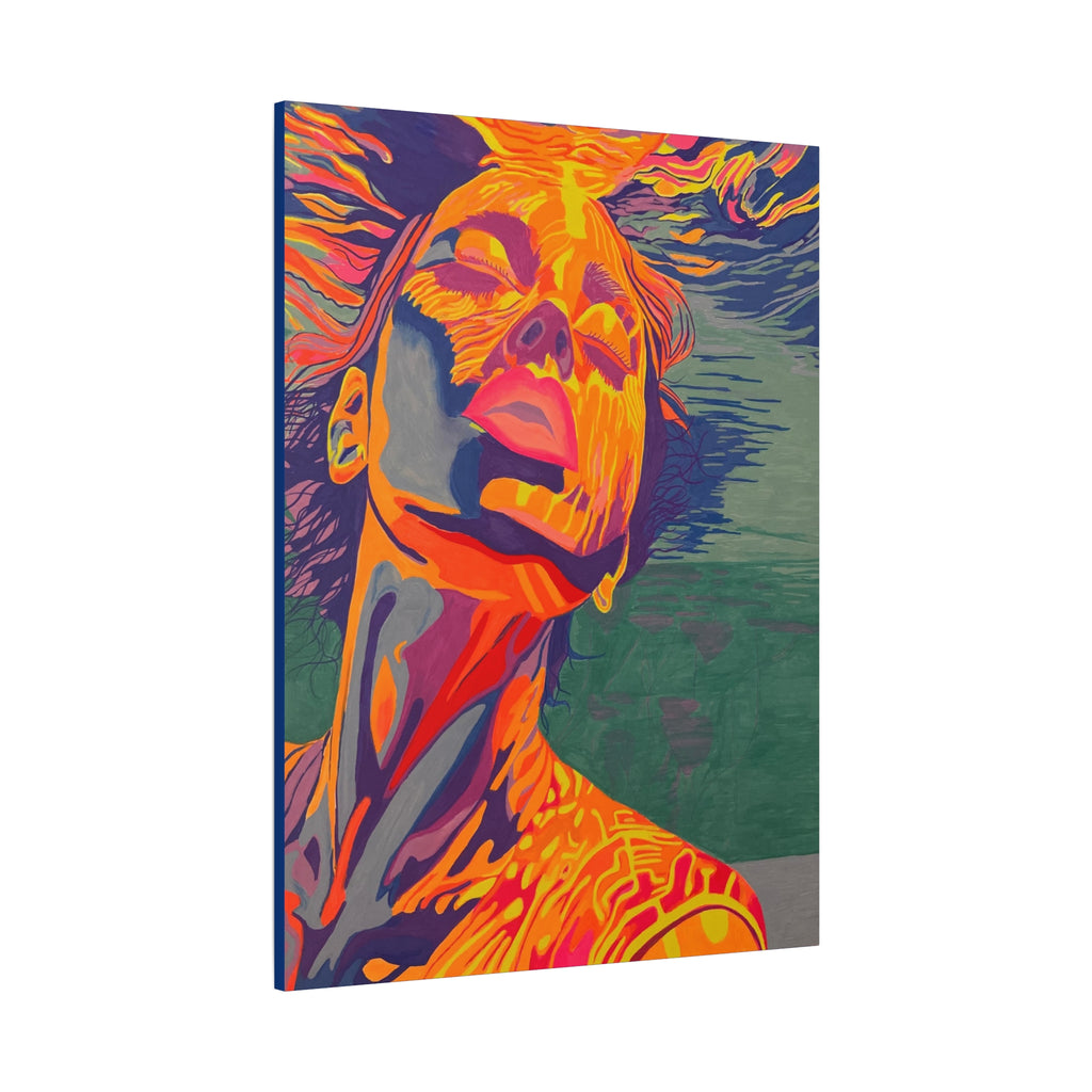 Vibrant Pop Art Woman Matte Stretched Canvas