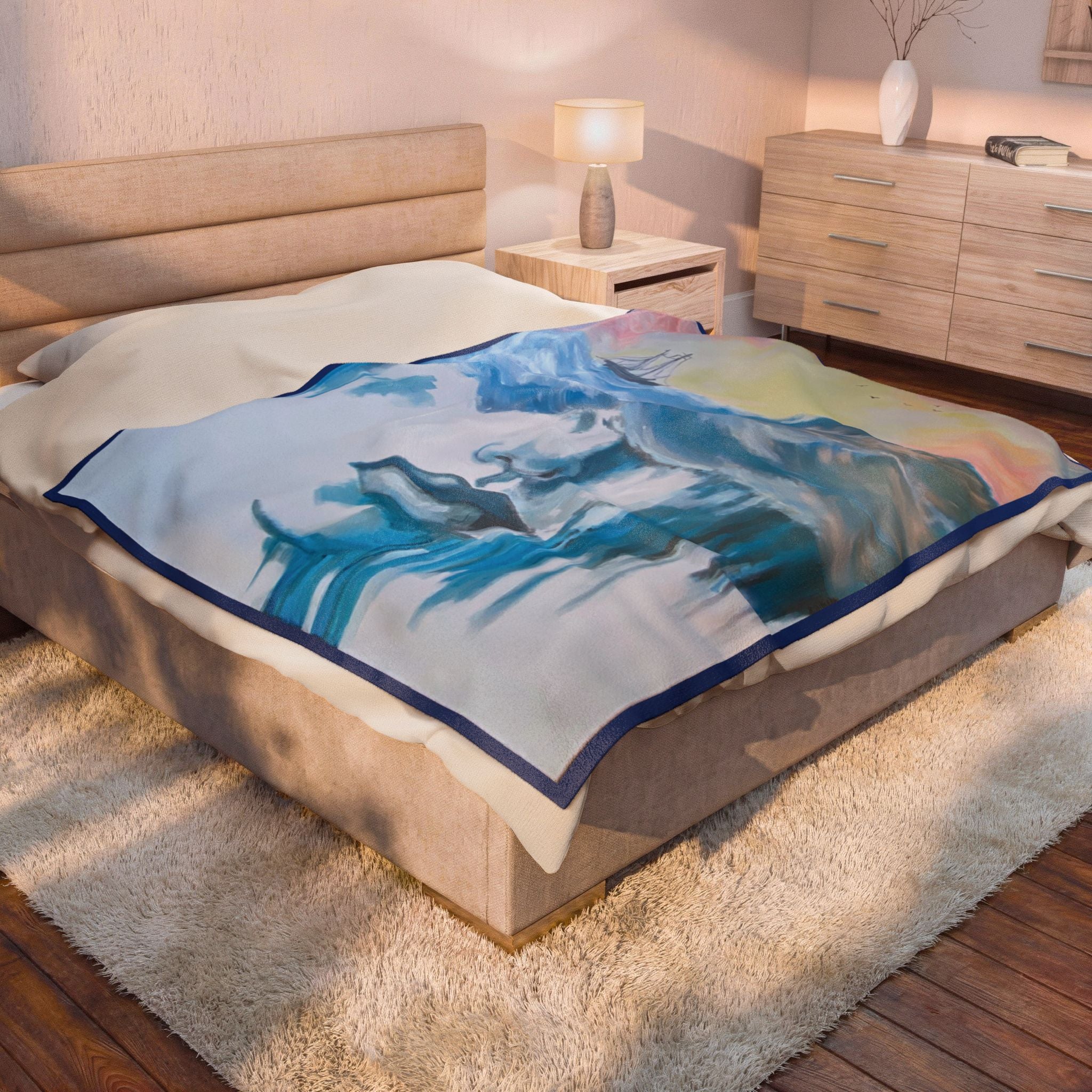 Mother Ocean Dream Velveteen Plush Blanket